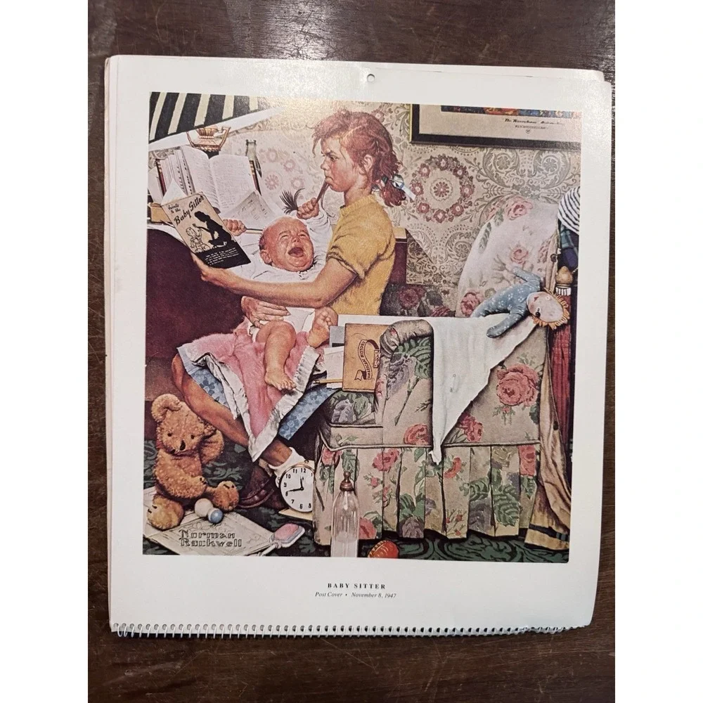 1982 Norman Rockwell Calendar Unused No Writing Collectible Artistic Vintage Art